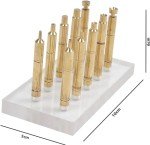 Generic Lap4art 22 Pcs Brass Dop Stick For 6mm| Aluminium Dop Jig Transfer 2-12mm for Lapidary Faceting Machine, Two Hole 90° Degree V & Angle Dop| Pack of 3