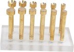 Generic Lap4art 22 Pcs Brass Dop Stick For 6mm| Aluminium Dop Jig Transfer 2-12mm for Lapidary Faceting Machine, Two Hole 90° Degree V & Angle Dop| Pack of 3