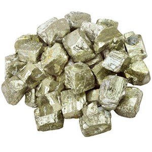 rockcloud 1 lb Natural Crystals Raw Rough Stones for Cabbing,Tumbling,Cutting,Lapidary,Polishing,Reiki Crytsal Healing,Iron Pyrite