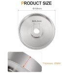 HARFINGTON Diamond Lapidary Wheel 6 Inch x 1 Inch Arbor Hole 2500 Grit Grinding Wheels for Stone, Marble, Glass, Ceramics, Crystal, Carbide, Steel