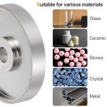 HARFINGTON Diamond Lapidary Wheel 6 Inch x 1 Inch Arbor Hole 2500 Grit Grinding Wheels for Stone, Marble, Glass, Ceramics, Crystal, Carbide, Steel
