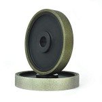 SCOTTCHEN Diamond Lapidary Jewelry Grinding Wheel 6"x1" with 1" Arbor Hole (for Gem Granite Glass Stone Marble Jade) - 320 Grit