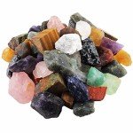 Rockcloud 1 lb Natural Crystals Raw Rough Stones for Cabbing,Tumbling,Cutting,Lapidary,Polishing,Reiki Crytsal Healing,Colorful Mixed Stones