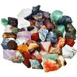 Rockcloud 1 lb Natural Crystals Raw Rough Stones for Cabbing,Tumbling,Cutting,Lapidary,Polishing,Reiki Crytsal Healing,Colorful Mixed Stones