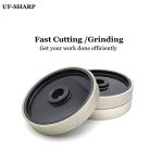 UF-SHARP Diamond Lapidary Jewelry Grinding Wheel 6 inch,1"Arbor, for TIG tungstens, Gem, Marble, Granite, Glass, Ceramics, Cemented Carbide (120 Grit)