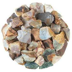ZAICUS Jasper Family Rough Crystals Bulk, Raw Stones for Jewelry Making, Tumbling Bulk, Polishing, Cabbing, Lapidary, Fountain Rocks, Decoration, Wire Wrapping, Gem Mining, Reiki Healing 1 lb