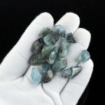 CRYSTALIS 100 cts Natural Moss Aquamarine Wholesale Loose Gemstone Bulk, Crystals Raw Rough Stones for Cabbing, Tumbling, Cutting, Lapidary, Polishing, Reiki Healing Wire Wrapping, DIY, Gem Collection