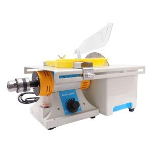 MOQNISE Lapidary Equipment DIY Jewelry Lapidary Saw for Cutting Rocks, 110V Mini Table Saws 750W Benchtop Gem Lapidary Saw with 6-Inch Jade Saw Blade Woodworking Carving Lathe Machine