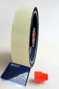 6" Grit:1200 Soft Lapidary Diamond Wheel for Cabbing Grinding Sanding Polishing Operations. Plastic Body with Foam Padding. Perfect to Work with Stones, Gemstones, Glass.