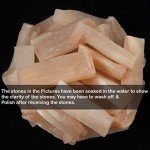 BEZAVO Orange Selenite Rough Stones - 1 lb Raw Crystals for Tumbling, Jewelry Making, Polishing, Cabbing, Lapidary, Fountain Rocks, Decoration, Gem Mining, Wire Wrapping, and Reiki Healing