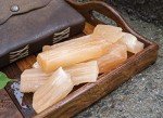 BEZAVO Orange Selenite Rough Stones - 1 lb Raw Crystals for Tumbling, Jewelry Making, Polishing, Cabbing, Lapidary, Fountain Rocks, Decoration, Gem Mining, Wire Wrapping, and Reiki Healing