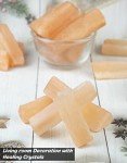 BEZAVO Orange Selenite Rough Stones - 1 lb Raw Crystals for Tumbling, Jewelry Making, Polishing, Cabbing, Lapidary, Fountain Rocks, Decoration, Gem Mining, Wire Wrapping, and Reiki Healing
