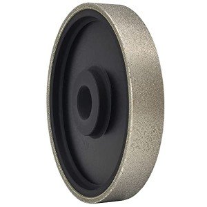 CAQUXIL Diamond Lapidary Jewelry Grinding Wheel 6 Inch with 1 Inch Arbor Hole, Diamond Grinding Wheel for Gem, Marble, Granite, Glass, Ceramics, Cemented Carbide, 120 Grit
