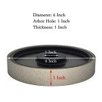 CAQUXIL Diamond Lapidary Jewelry Grinding Wheel 6 Inch with 1 Inch Arbor Hole, Diamond Grinding Wheel for Gem, Marble, Granite, Glass, Ceramics, Cemented Carbide, 120 Grit