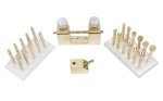 Generic Combo Offer Jig Transfer for Lapidary Faceting Machine | Golden Printed | Two Hole 90° Degree V & Angle Dop 45/90, Brass Dop stick 22 Pcs For 6mm - Pack Of 4