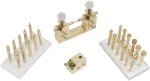 Generic Combo Offer Jig Transfer for Lapidary Faceting Machine | Golden Printed | Two Hole 90° Degree V & Angle Dop 45/90, Brass Dop stick 22 Pcs For 6mm - Pack Of 4