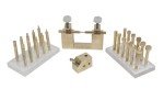 Generic Combo Offer Jig Transfer for Lapidary Faceting Machine | Golden Printed | Two Hole 90° Degree V & Angle Dop 45/90, Brass Dop stick 22 Pcs For 6mm - Pack Of 4