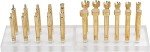 22 Pieces 6 mm Brass Dop Stick Gem Faceting used for Lapidary and Faceting of Gemstones Bronze of Size (2,3,4,5, 6, 7, 8,9,10,11 and 12 mm) & Acrylic Base for Lapidary Faceting Machine