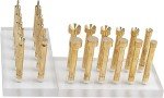 22 Pieces 6 mm Brass Dop Stick Gem Faceting used for Lapidary and Faceting of Gemstones Bronze of Size (2,3,4,5, 6, 7, 8,9,10,11 and 12 mm) & Acrylic Base for Lapidary Faceting Machine