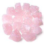 DUQGUHO 1 Lbs Rose Quartz Crystals Bulk Raw Crystals Natural Rough Stones Rocks Raw Gemstone Crystals Wholesale for Witchcraft Lapidary Tumbling Cabbing Fountain Reiki Energy Balancing 1’’