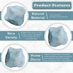 ZAICUS 1 lb Aquamarine Rough Stone - Raw Stones and Crystals Bulk for Tumbling, Jewelry Making, Cabbing, Lapidary, Fountain Rocks, Decoration, Polishing, Wire Wrapping, Gem Mining, Reiki Crystal