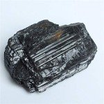 Black Tourmaline Crystal Quartz Tourmaline Rough Rocks Mineral Healing Stones for Cabbing Cutting Lapidary Tumbling and Polishing Wire Wrap Wicca and Reiki Healing, 3.5 oz, 2-3