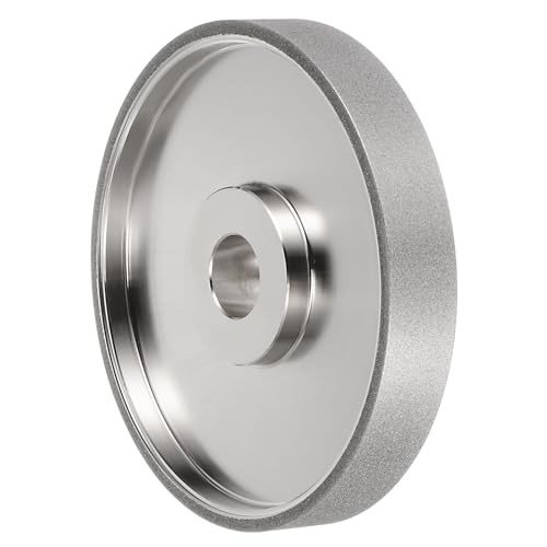 HARFINGTON Diamond Lapidary Wheel 6 Inch x 1 Inch Arbor Hole 240 Grit Grinding Wheels for Stone, Marble, Glass, Ceramics, Crystal, Carbide, Steel