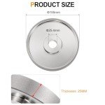 HARFINGTON Diamond Lapidary Wheel 6 Inch x 1 Inch Arbor Hole 240 Grit Grinding Wheels for Stone, Marble, Glass, Ceramics, Crystal, Carbide, Steel