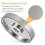 HARFINGTON Diamond Lapidary Wheel 6 Inch x 1 Inch Arbor Hole 240 Grit Grinding Wheels for Stone, Marble, Glass, Ceramics, Crystal, Carbide, Steel