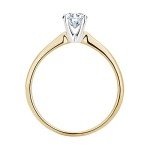 14k Yellow Gold Round Solitaire Diamond Engagement Ring (1/2 cttw, H-I Color, I2-I3 Clarity), Size 8