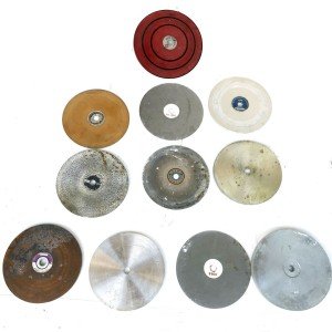 6" DIAMOND WHEEL AND PADS LAPIDARY USED PLEASE CHECK IMAGES