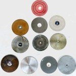 6" DIAMOND WHEEL AND PADS LAPIDARY USED PLEASE CHECK IMAGES