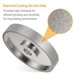 HARFINGTON Diamond Lapidary Wheel 6 Inch x 1 Inch Arbor Hole 80 Grit Grinding Wheels for Stone, Marble, Glass, Ceramics, Crystal, Carbide, Steel