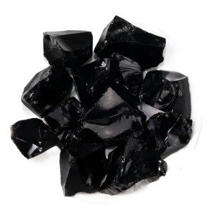 Simurg Raw Black Obsidian Stone 1lb Black Obsidian Rough Crystal Stone for Cabbing, Tumbling, Cutting, Lapidary, Polishing, Reiki Crystal Healing