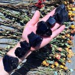 Simurg Raw Black Obsidian Stone 1lb Black Obsidian Rough Crystal Stone for Cabbing, Tumbling, Cutting, Lapidary, Polishing, Reiki Crystal Healing