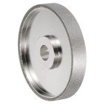 HARFINGTON Diamond Lapidary Wheel 6 Inch x 1 Inch Arbor Hole 100 Grit Grinding Wheels for Stone, Marble, Glass, Ceramics, Crystal, Carbide, Steel