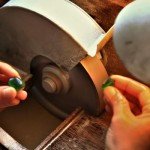 HARFINGTON Diamond Lapidary Wheel 6 Inch x 1 Inch Arbor Hole 100 Grit Grinding Wheels for Stone, Marble, Glass, Ceramics, Crystal, Carbide, Steel