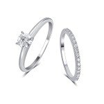 14k Round Solitaire White Gold Engagement Ring (1cttw, H-I Color, I3 Clarity), Size 8