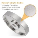 HARFINGTON Diamond Lapidary Wheel 6 Inch x 1 Inch Arbor Hole 800 Grit Grinding Wheels for Stone, Marble, Glass, Ceramics, Crystal, Carbide, Steel