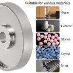 HARFINGTON Diamond Lapidary Wheel 6 Inch x 1 Inch Arbor Hole 800 Grit Grinding Wheels for Stone, Marble, Glass, Ceramics, Crystal, Carbide, Steel