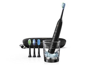 Philips Sonicare DiamondClean Smart 9500 Series Rechargeable Electric Power Toothbrush with Charging Travel Case, Complete Oral Care, Black, Frustration Free Packaging, HX9924/35