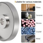 HARFINGTON Diamond Lapidary Wheel 6 Inch x 1 Inch Arbor Hole 600 Grit Grinding Wheels for Stone, Marble, Glass, Ceramics, Crystal, Carbide, Steel