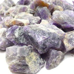 1 LB Amethyst Clear Rough Crystals and Stones Raw Stones for Rock Tumbling, Jewelry Making, Polishing, Cabbing, Lapidary, Fountain Rocks, Decoration, Wire Wrapping, Gem Mining, Reiki Healing