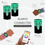 Telepathy® Friendship Lamp - Raining Diamonds Design | Long Distance Lamps with Apple Watch Connectivity | No Subscription, Lifetime Tech Support (Set of 2)