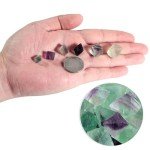 rockcloud 1/2 lb Natural Flourite Octahedron Rhombus Crystals for Cabbing,Cutting,Lapidary,Tumbling,Polishing,Wire Wrapping,Wicca and Reiki Crystal Healing Small Size
