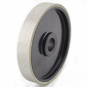 Drilax 6 inch Lapidary Diamond Coated Cabbing Grinding Polishing Wheel for Most Gem (Natural or Engineered) Stones, Granite, Marble, Glass, Tile Electroplate Medium Coarse Grit 100
