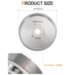 HARFINGTON Diamond Lapidary Wheel 6 Inch x 1 Inch Arbor Hole 320 Grit Grinding Wheels for Stone, Marble, Glass, Ceramics, Crystal, Carbide, Steel