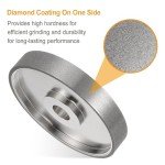 HARFINGTON Diamond Lapidary Wheel 6 Inch x 1 Inch Arbor Hole 320 Grit Grinding Wheels for Stone, Marble, Glass, Ceramics, Crystal, Carbide, Steel