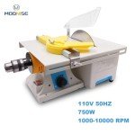 MOQNISE Lapidary Equipment DIY Jewelry Lapidary Saw for Cutting Rocks, 110V Mini Table Saws 750W Benchtop Gem Lapidary Saw with 6-Inch Jade Saw Blade Woodworking Carving Lathe Machine