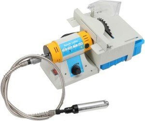 Jewelry Lapidary Saw for Cutting Rocks, Mini Table Saws Grinder Polishing Machine 0-10000r/min with Flexible Shaft (Mini Table Lapidary Saw)